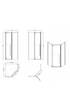 Душевой уголок ESBANO ESS-90PR-B