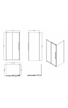 Душевой уголок ESBANO ESF-128PS-C