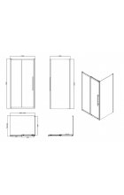 Душевой уголок ESBANO ESF-108PS-C