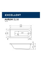 Акриловая ванна Actima Aurum Slim 170x70 на каркасе