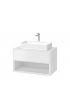 Тумба под накладную раковину Excellent TUTO 80 см, белый/белый