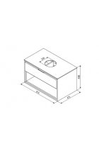 Тумба под накладную раковину Excellent TUTO 80 см, белый/белый