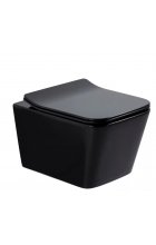Унитаз подвесной GID Tr2144BL безободковый, черный глянцевый