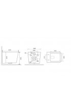 Унитаз подвесной GID Tr2144BL безободковый, черный глянцевый