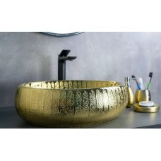 Раковина GID для ванной 9030g золото