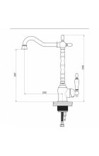 Смеситель GPD RETRO MTE180 для кухни