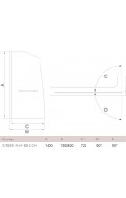 Шторка на ванну Good Door SCREEN R-HT-80-C-CH