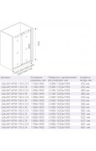 Душевая дверь Good Door Galaxy WTW-150-C-B