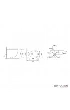 Унитаз Grossman GR-4455VIMS подвесной бордовый матовый