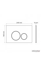 Клавиша смыва Grossman Style 700.K31.05.10M.10M хром глянцевый