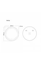 Зеркало Grossman ARMA LED 80x80