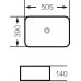 Раковина Grossman GR-4043BW накладная, черная (белая внутри)