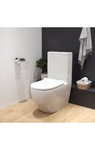 Унитаз моноблок Grossman GR-4496S напольный с тонкой крышкой, белый