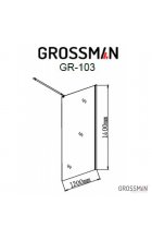 Шторка на ванную Grossman GR-103