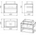 Тумба с раковиной Grossman ЭДВАНС-80 см подвесная цемент светлый