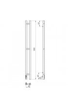 Полотенцесушитель Laris Прайм П3 80х1200 (ДУЭТ) электрический, левый