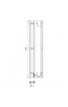 Полотенцесушитель Laris Прайм П3 80х1200 (ДУЭТ) электрический, правый