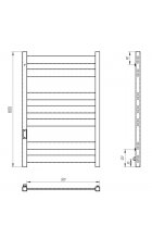 Полотенцесушитель Laris Гефест ЧК П7 500х800 электрический, белый муар, левый