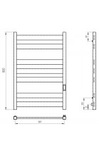 Полотенцесушитель Laris Гефест ЧК П7 500х800 электрический, белый муар, правый