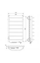 Полотенцесушитель Laris Виктория П7 400х700 электрический, левый