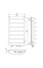 Полотенцесушитель Laris Виктория П7 400х700 электрический, правый