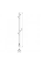 Полотенцесушитель Laris Имидж 150х1400 электрический, черный муар+золото, универсальный