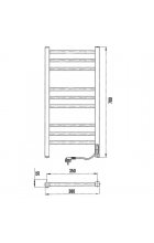 Полотенцесушитель Laris Астор ЧК9 350х700 электрический, белый муар, правый