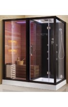 Финская сауна MEER MR-5303 с душевой кабиной, сухим и влажным паром
