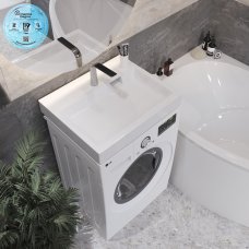 Раковина Marmo Bagno Дельта 60х60 над стиральной машиной