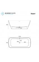 Ванна из литьевого мрамора Marmo Elite Квант 170х75 отдельностоящая