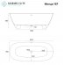 Ванна из литьевого мрамора Marmo Elite Монца 167х78 отдельностоящая