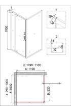 Душевой уголок Niagara Nova NG-43-10AG-A110G 100х110