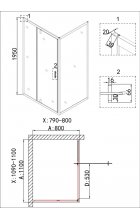 Душевой уголок Niagara Nova NG-43-11AG-A80G 110х80
