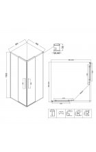 Душевой уголок Niagara Nova NG-2823-34BLACK Душевой уголок Niagara Nova NG-2823-34BLACK