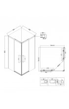 Душевой уголок Niagara Nova NG-2828-34BLACK Душевой уголок Niagara Nova NG-2828-34BLACK