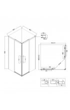 Душевой уголок Niagara Nova NG-2829-34BLACK Душевой уголок Niagara Nova NG-2829-34BLACK