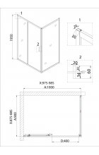 Душевой уголок Niagara Nova NG-82-10AB-A90B 100х90