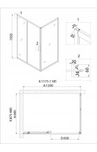 Душевой уголок Niagara Nova NG-82-12AB-A90B 120х90