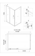 Душевой уголок Niagara Nova NG-82-13AB-A70B 130х70