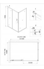 Душевой уголок Niagara Nova NG-82-13AB-A80B 130х80