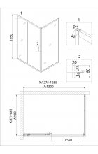 Душевой уголок Niagara Nova NG-82-13AB-A90B 130х90