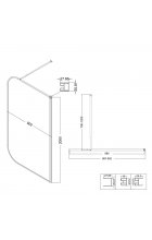 Душевая перегородка Niagara Nova NG-689-90TBLACK 90х200