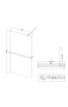 Душевая перегородка Niagara Nova NG-670-90ВLACK 90х195