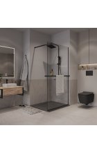 Душевая перегородка Niagara Nova NG-670-90ВLACK 90х195