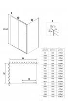 Душевой уголок Niagara Nova NG-65-14CH-CH90-34 140х90