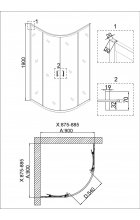 Душевой уголок Niagara NOVA NG-6406-08 GOLD