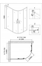 Душевой уголок Niagara Nova NG-6421-08 GOLD