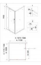 Душевая дверь Niagara Nova NG-43-12AG 120х195