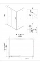 Душевая дверь Niagara Nova NG-42-12AG 120х195