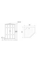 Душевая кабина Niagara Premium NG-6002-01GD